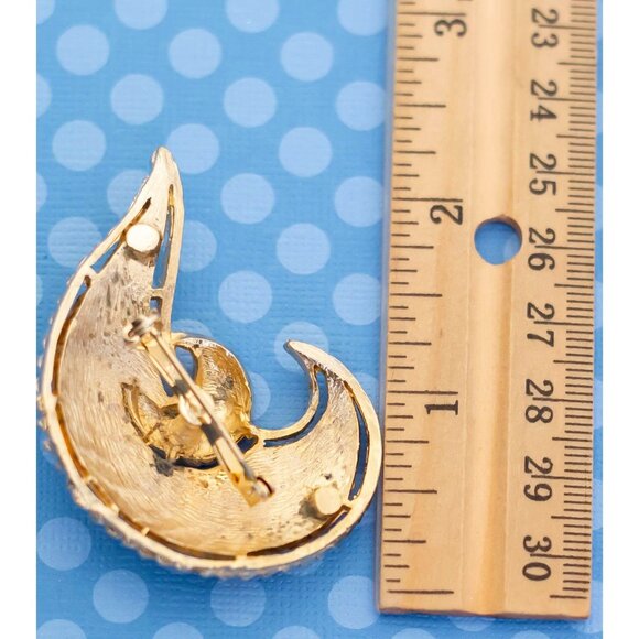 Vintage Mid Century Gold Tone Brooch - M6 - Picture 2 of 2
